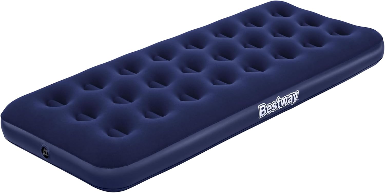 Bestway Single Size Air Bed | Inflatable Outdoor, Indoor Airbed for Camping, Air Mattress, Blue