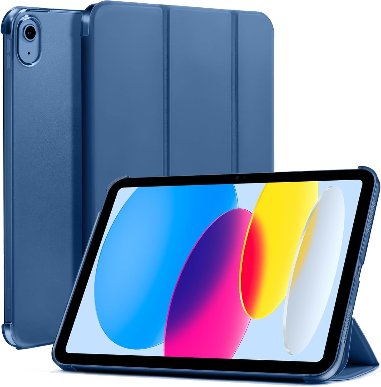 CoBak Case for for iPad A16 11th Generation 11 inch 2025/iPad 10th Generation 10.9 inch 2022, Trifold Stand for iPad 11th/10th Gen, Auto Wake/Sleep, Blue